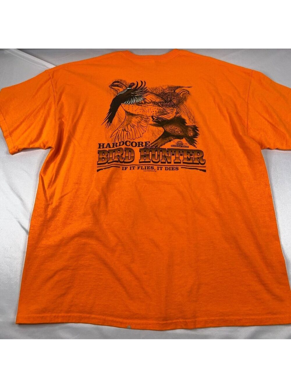 Gildan orange Hardcore Blood Hunter graphic T shirt